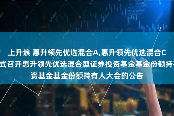 上升浪 惠升领先优选混合A,惠升领先优选混合C: 关于以通讯方式召开惠升领先优选混合型证券投资基金基金份额持有人大会的公告