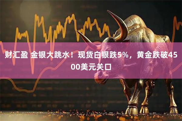 财汇盈 金银大跳水！现货白银跌5%，黄金跌破4500美元关口